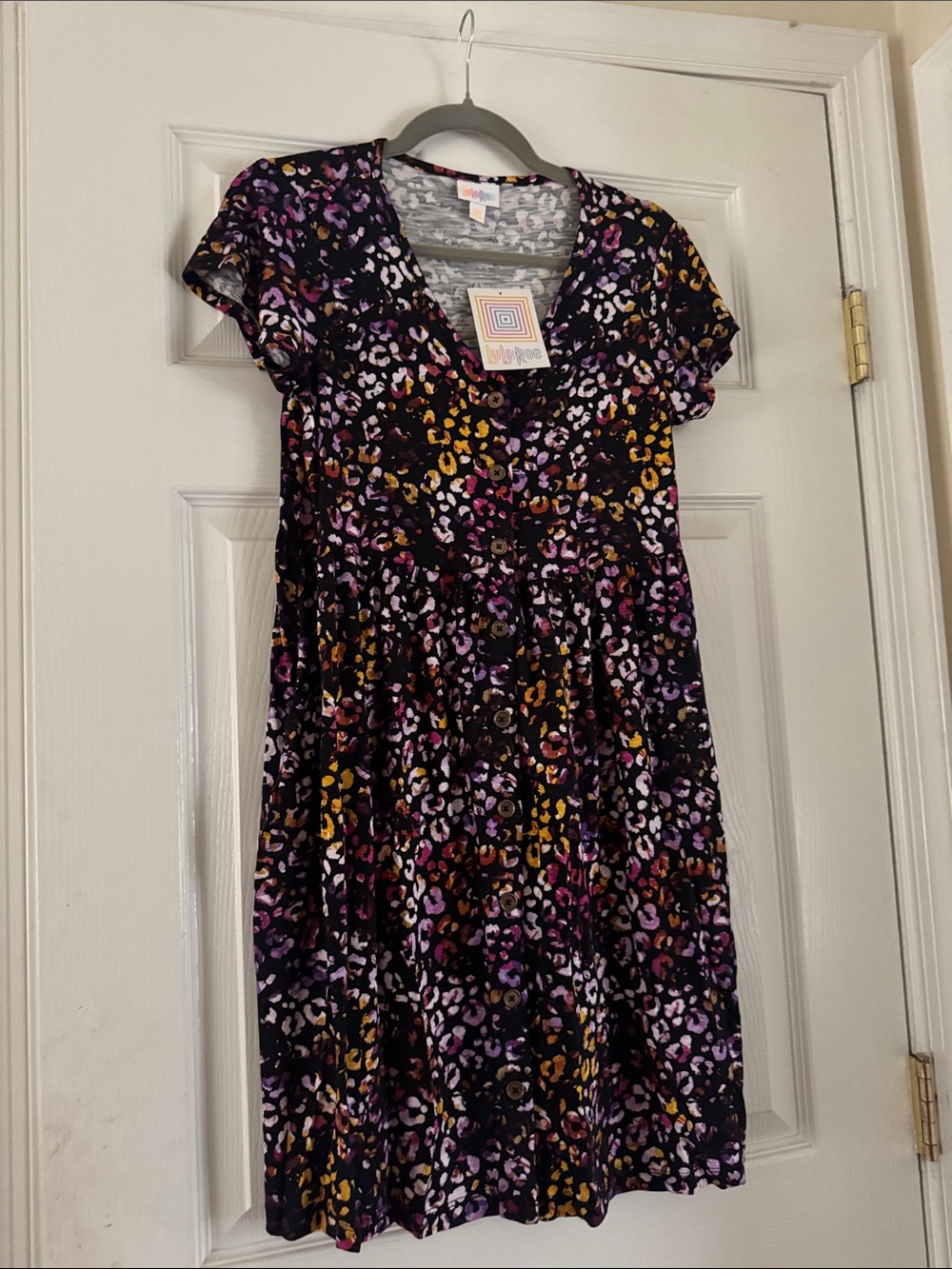Women’s ' Black Multi Leopard Print Dress